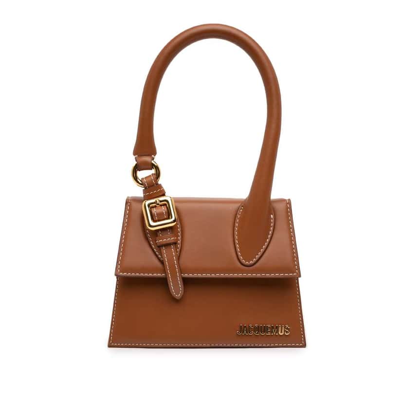 Jacquemus Leather Le Chiquito Moyen Boucle Brown Leather Good condition - Front View