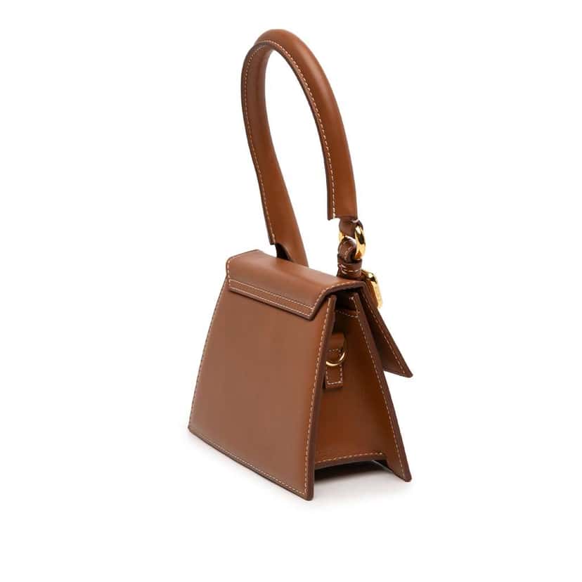 Jacquemus Leather Le Chiquito Moyen Boucle Brown Leather Good condition - Back View