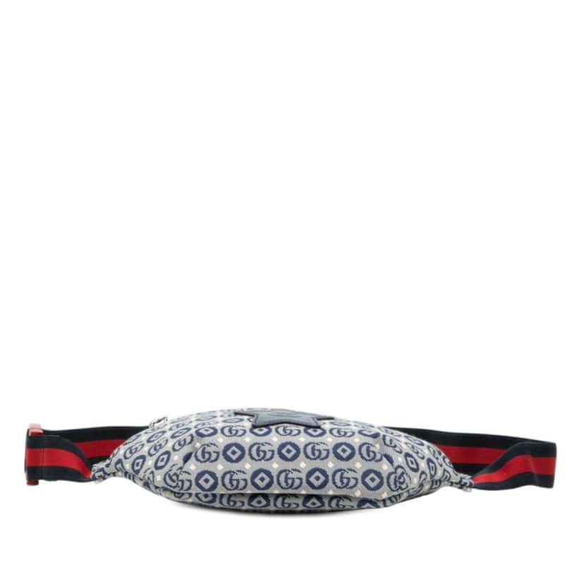 Gucci Kids GG Canvas Stars Web Belt Bag Blue Canvas Good condition - Inside View