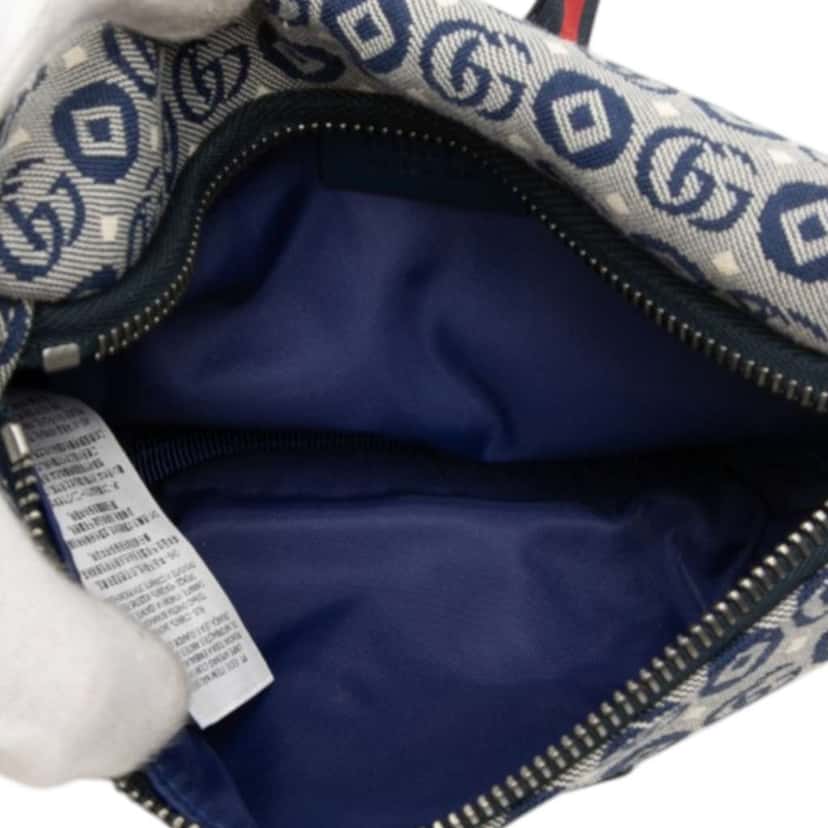 Gucci Kids GG Canvas Stars Web Belt Bag Blue Canvas Good condition - Model View