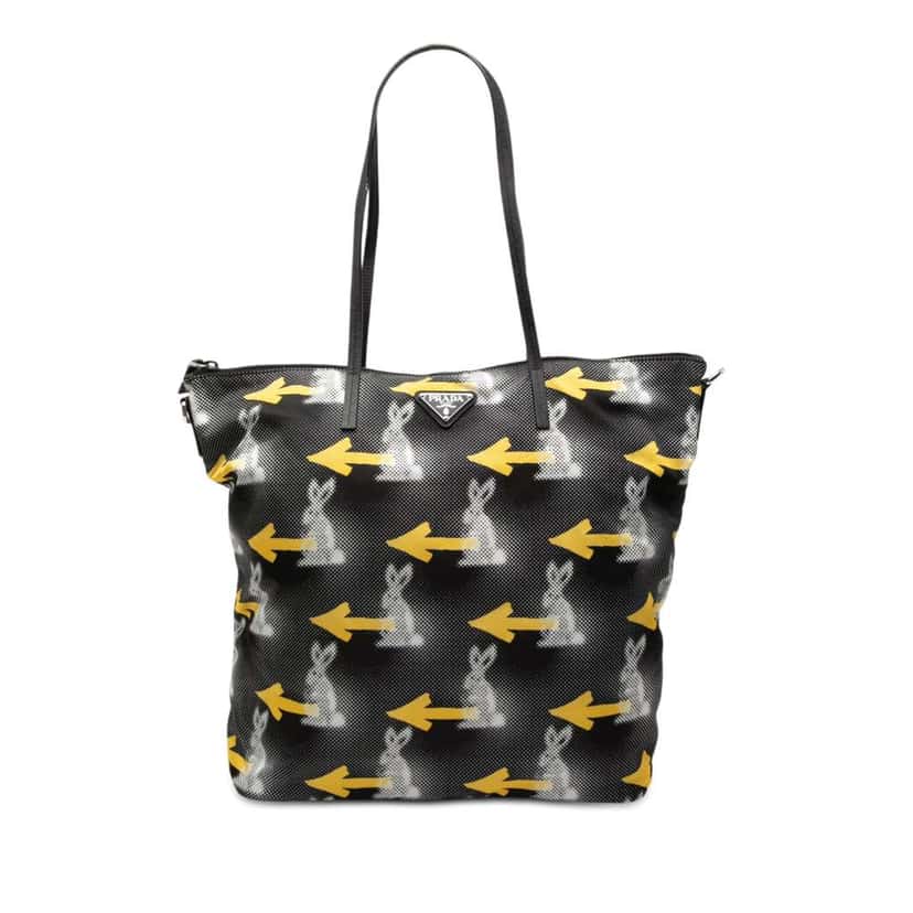 Prada Tessuto Stampato Satchel Black Good condition - Front View