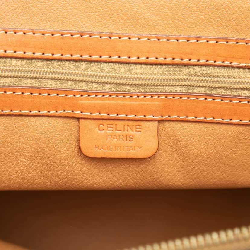 Celine Macadam Coated Canvas Dome Handbag Brown Canvas Fair condition - Box View