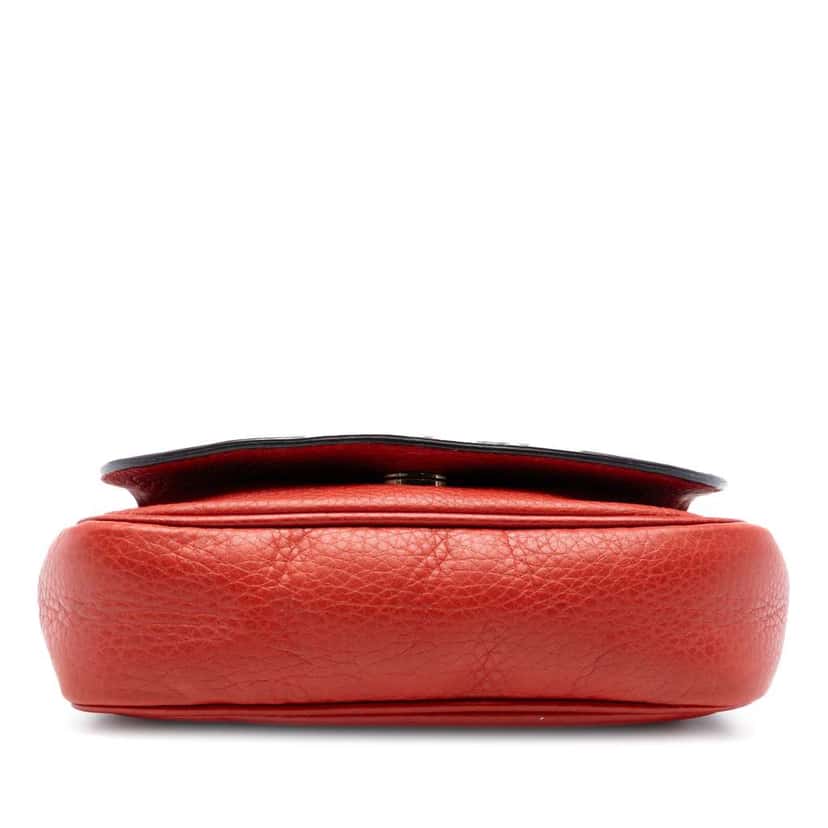 Gucci Small Leather Soho Chain Flap Crossbody Orange Leather Good condition - Inside View