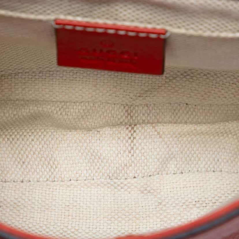 Gucci Small Leather Soho Chain Flap Crossbody Orange Leather Good condition - Model View