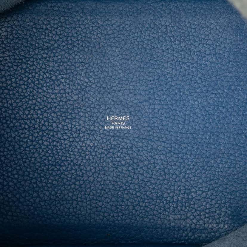 Hermès Clemence Picotin Lock 22 Blue Leather Very good condition - Model View