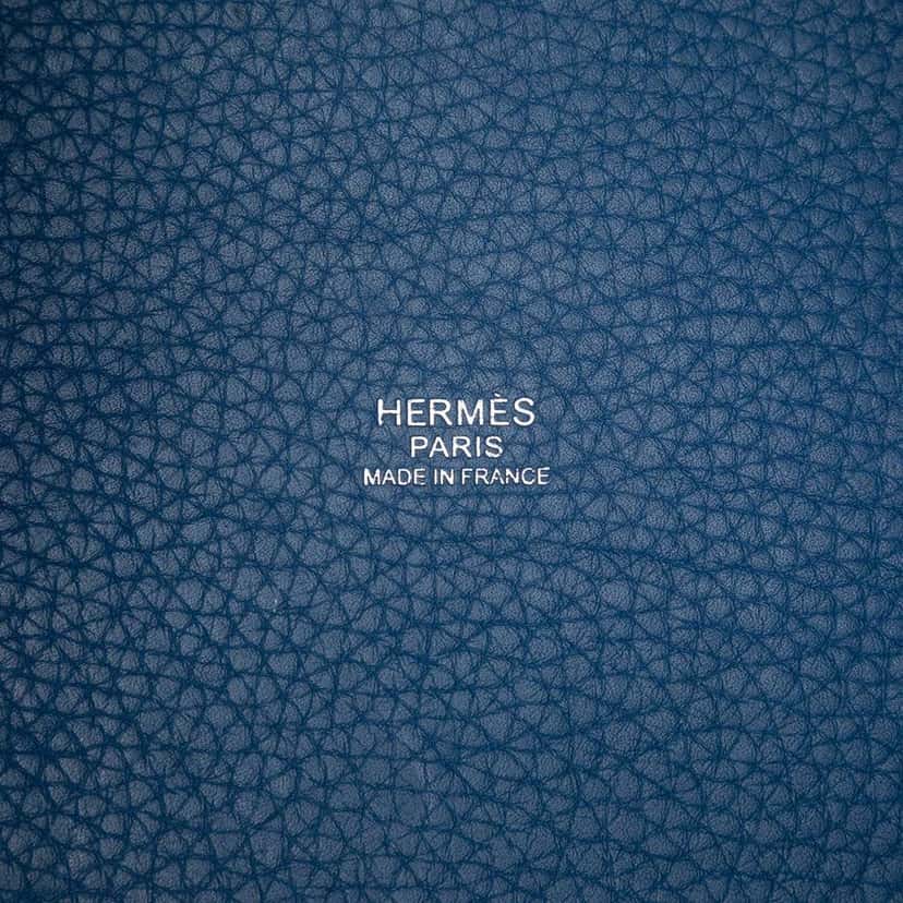 Hermès Clemence Picotin Lock 22 Blue Leather Very good condition - Box View