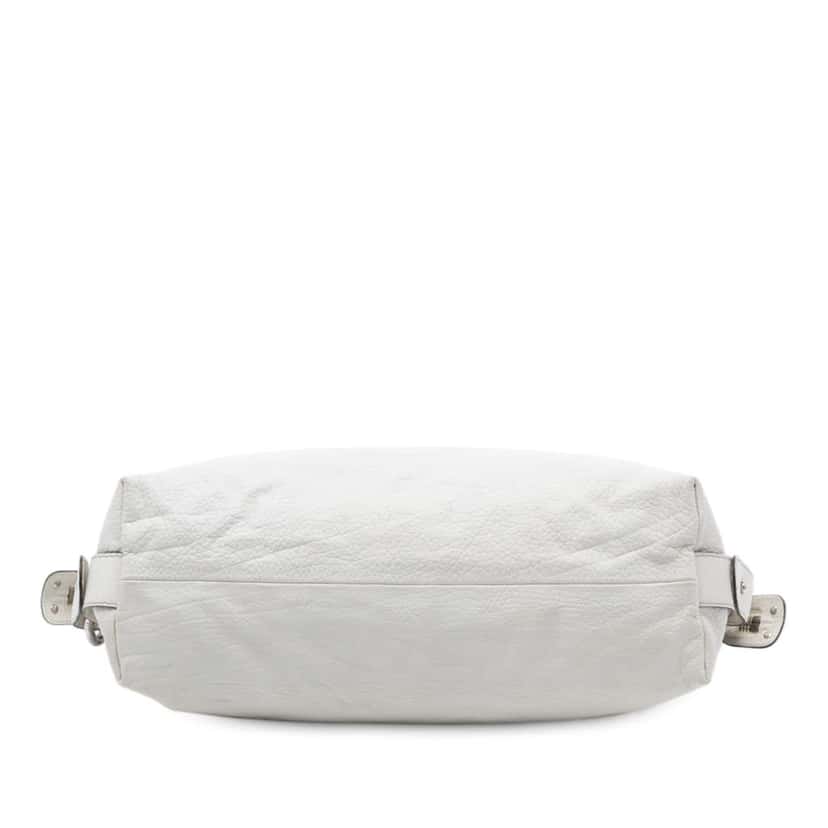 Gucci Medium Leather Bamboo Bar Tote White Leather Good condition - Inside View