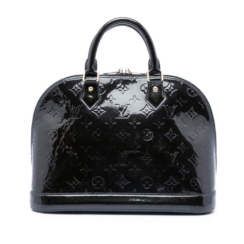 Louis Vuitton Monogram Vernis Alma PM Blue Leather Good condition - Front View