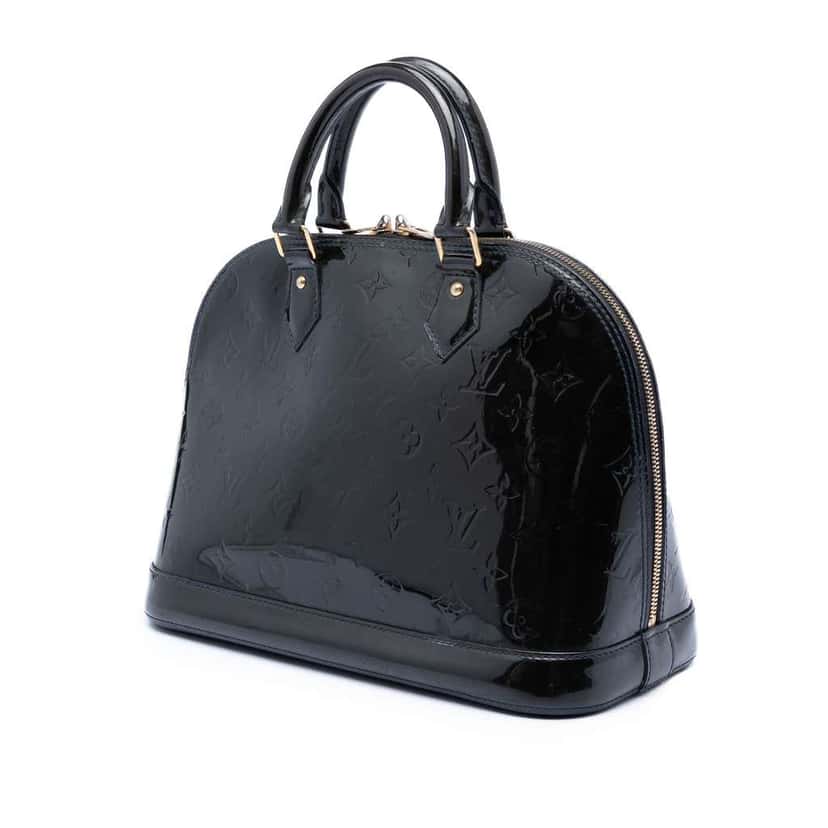 Louis Vuitton Monogram Vernis Alma PM Blue Leather Good condition - Back View