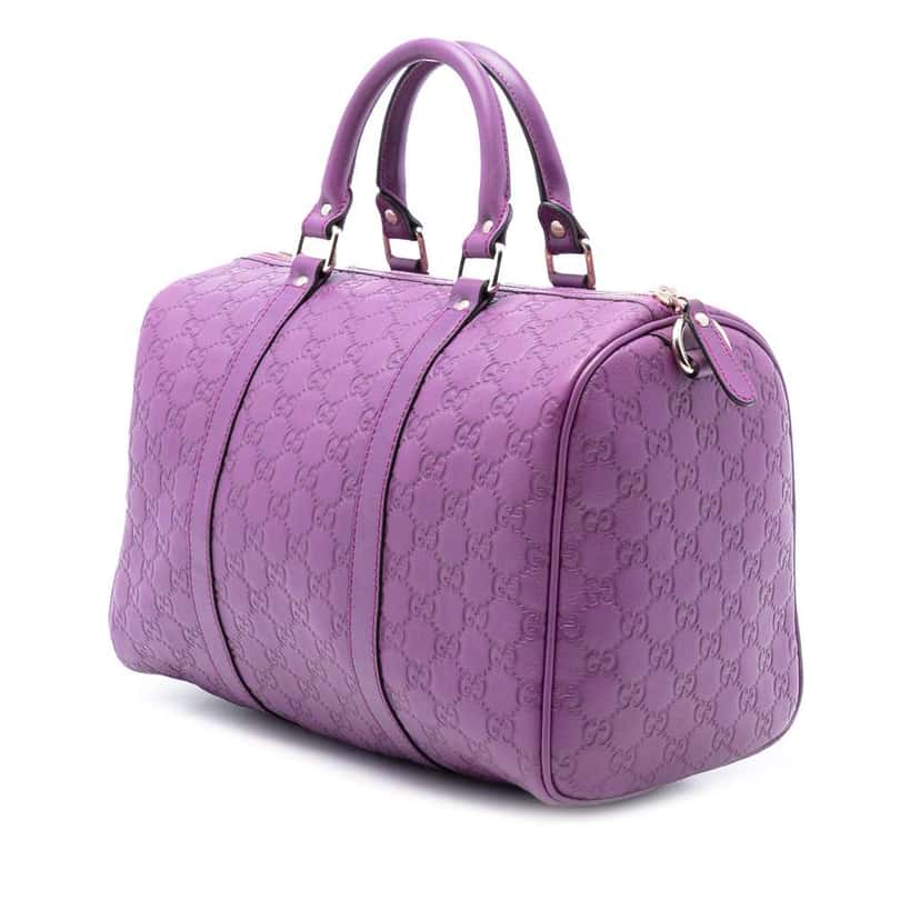 Gucci Medium Guccissima Joy Boston Bag Purple Leather Good condition - Back View
