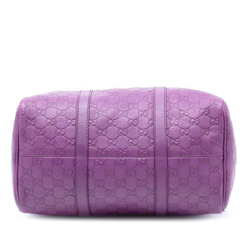 Gucci Medium Guccissima Joy Boston Bag Purple Leather Good condition - Inside View