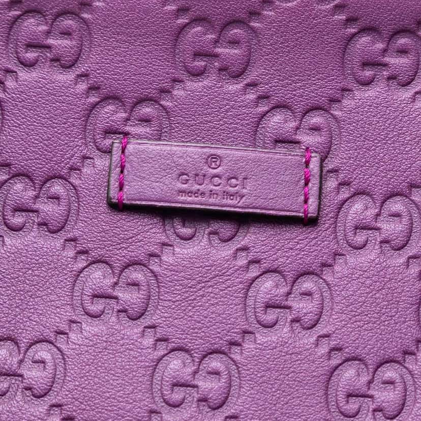 Gucci Medium Guccissima Joy Boston Bag Purple Leather Good condition - Box View
