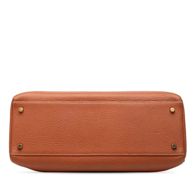 Hermès Clemence Kelly Retourne 35 Brown Leather Good condition - Inside View