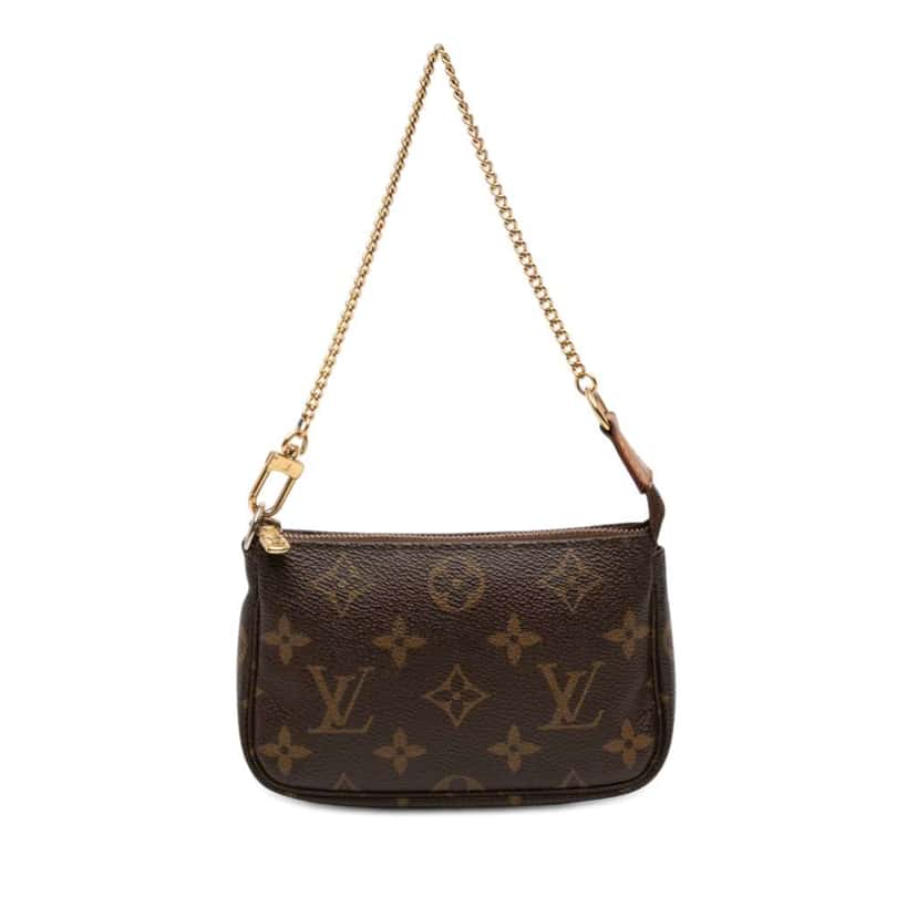 Louis Vuitton Monogram Mini Pochette Accessoires Brown Good condition - Front View