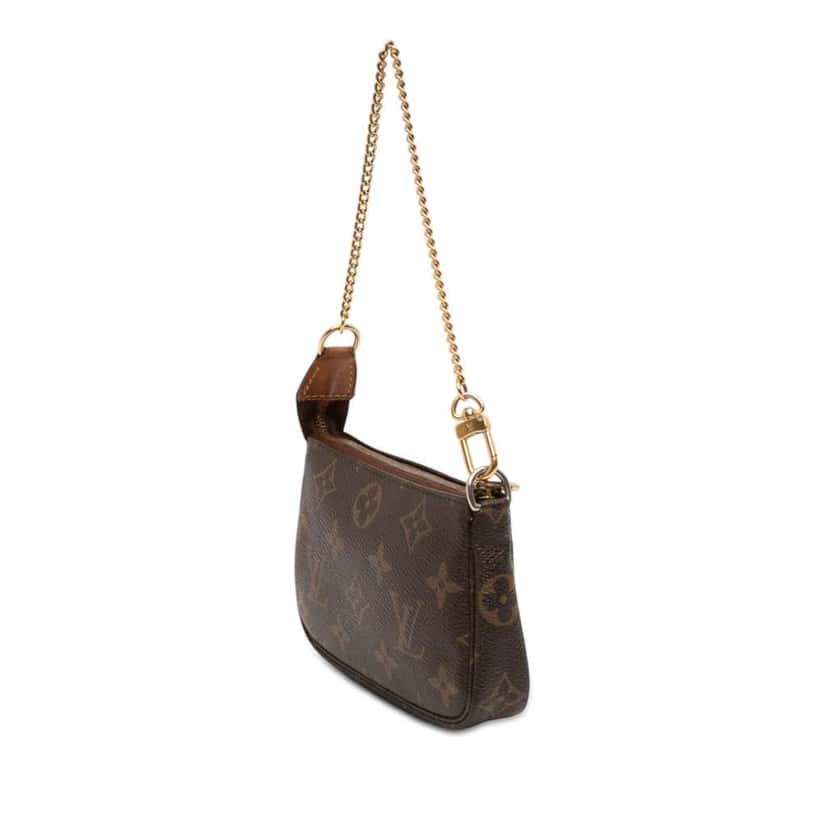 Louis Vuitton Monogram Mini Pochette Accessoires Brown Good condition - Back View