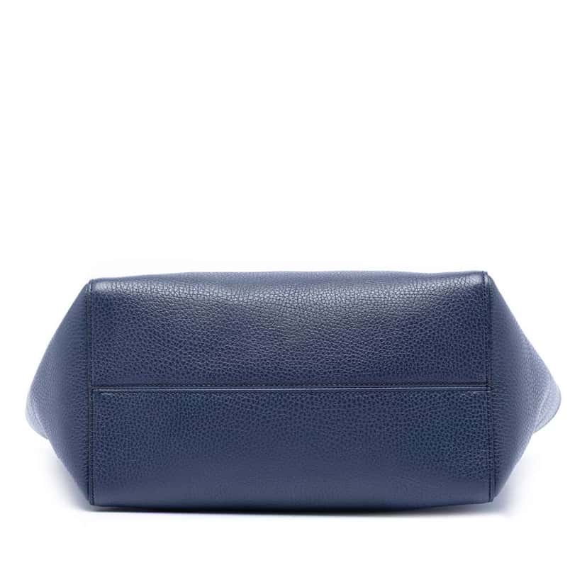 Gucci Medium Dollar Calfskin Swing Tote Blue Leather Good condition - Inside View