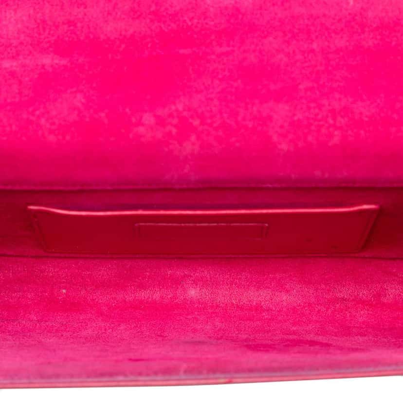 Saint Laurent Grain de Poudre Monogram Cassandre Clutch Pink Leather Good condition - Model View