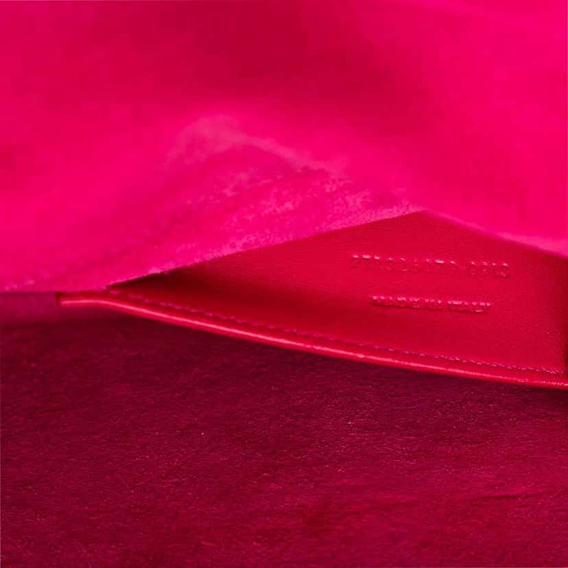 Saint Laurent Grain de Poudre Monogram Cassandre Clutch Pink Leather Good condition - Box View