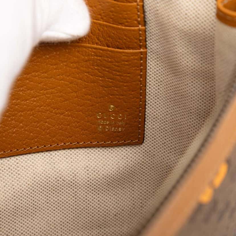 Gucci Disney Micro GG Supreme Mickey Mouse Clutch Brown Canvas Good condition - Box View