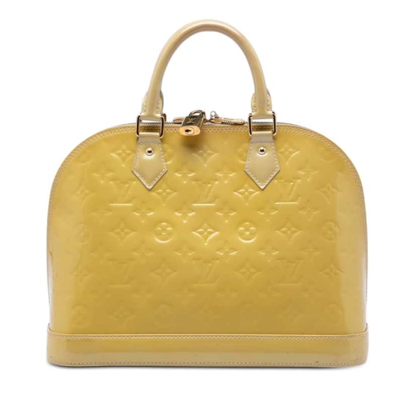 Louis Vuitton Monogram Vernis Alma PM Beige Leather Very good condition - Front View