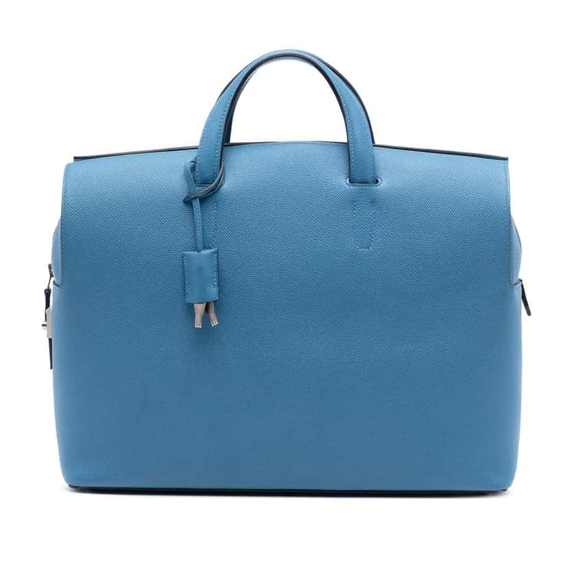 Hermès Epsom Cityhall Briefcase 38 Blue Leather Very good condition - Front View