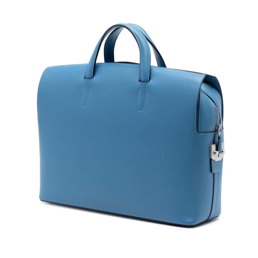 Hermès Epsom Cityhall Briefcase 38 Blue Leather Very good condition - Back View