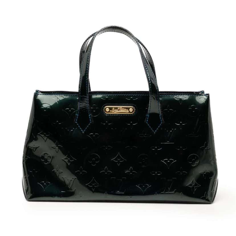 Louis Vuitton Monogram Vernis Wilshire PM Green Leather Good condition - Front View