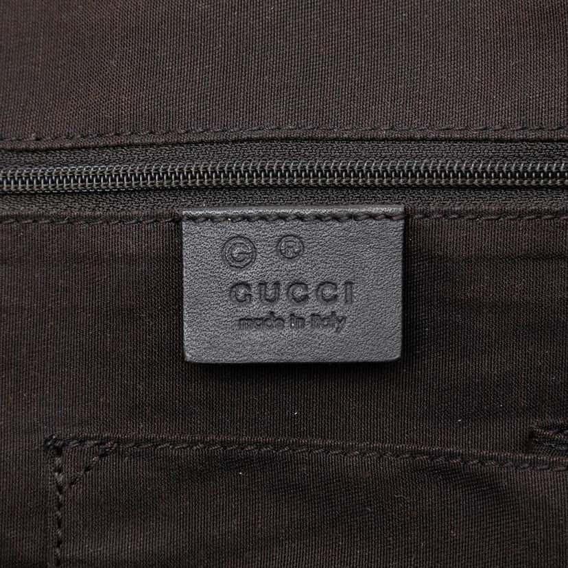 Gucci Embossed Leather Horsebit Full Moon Tote Black Leather Good condition - Box View