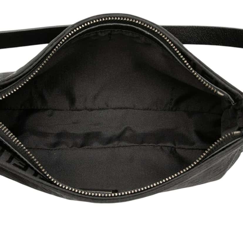 Fendi Zucchino Canvas Shoulder Bag Black Canvas Good condition - Model View