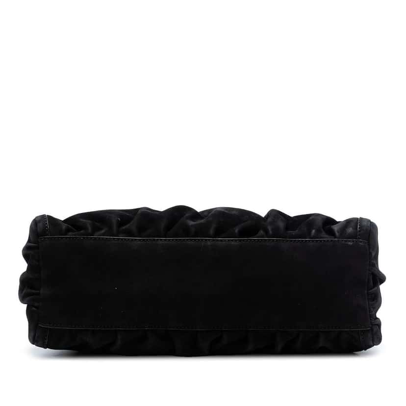 Gucci Suede Abbey D Ring Shoulder Bag Black Leather Good condition - Inside View