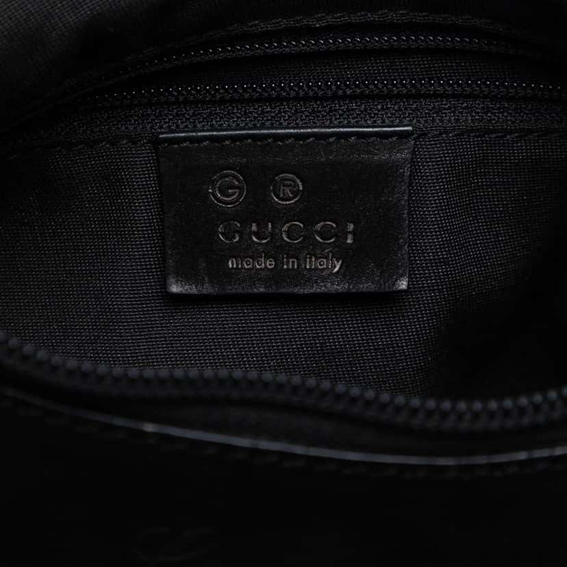 Gucci Suede Abbey D Ring Shoulder Bag Black Leather Good condition - Box View