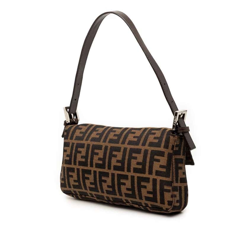 Fendi Zucca Canvas Baguette Brown Canvas Good condition - Back View