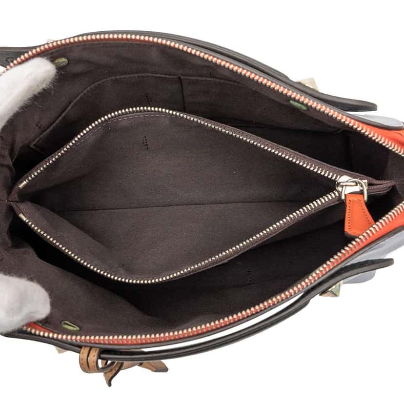 Fendi Medium Tricolor Leather By The Way Satchel Purple Leather Good condition - Model View