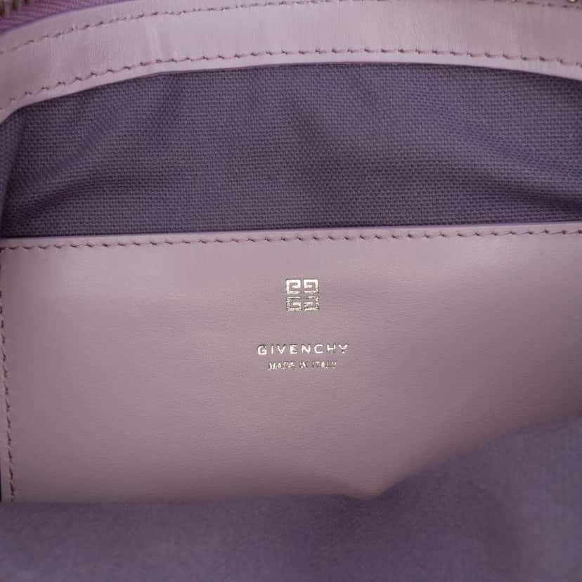 Givenchy Mini Calfskin Antigona Sport Satchel Purple Leather Good condition - Box View