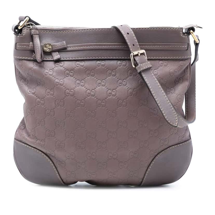 Gucci Guccissima Mayfair Crossbody Brown Leather Good condition - Front View