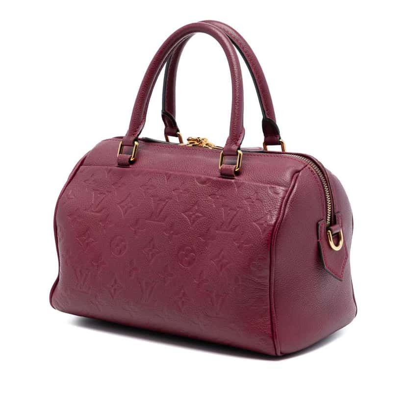 Louis Vuitton Monogram Empreinte Speedy Bandouliere 25 Red Leather Good condition - Back View