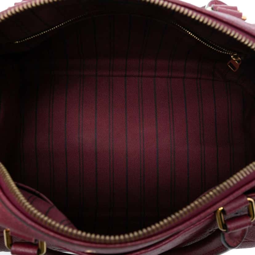 Louis Vuitton Monogram Empreinte Speedy Bandouliere 25 Red Leather Good condition - Model View