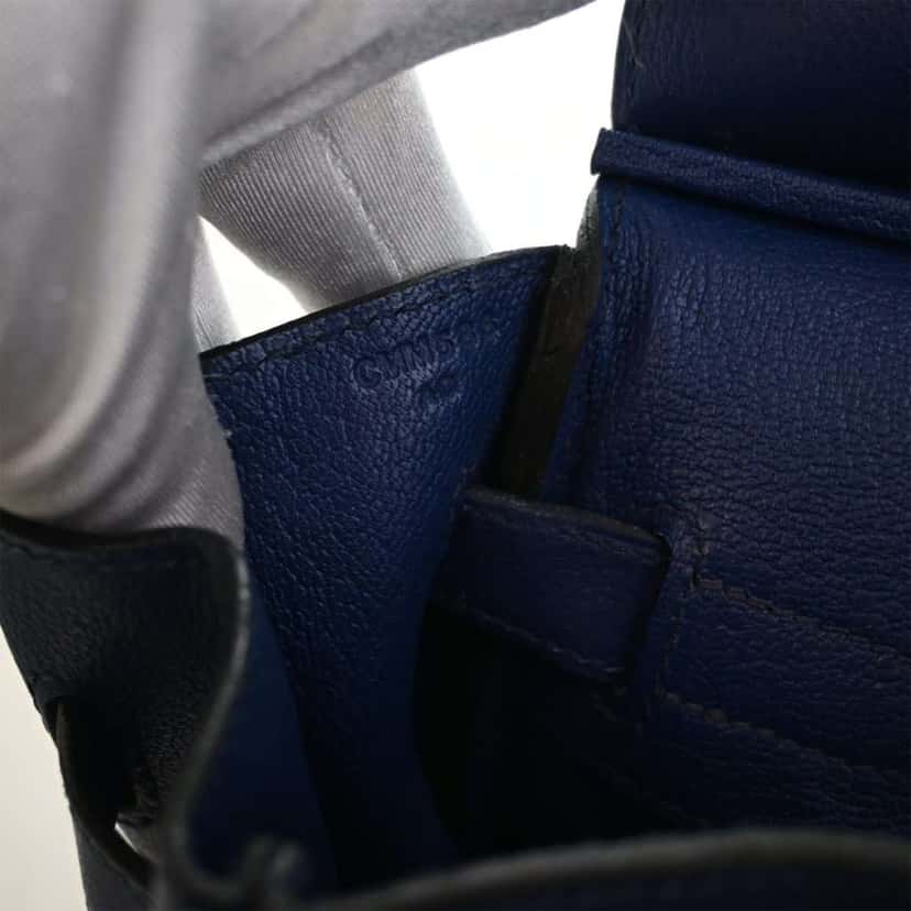 Hermès Evercolor Birkin Retourne 30 Blue Leather Good condition - Model View