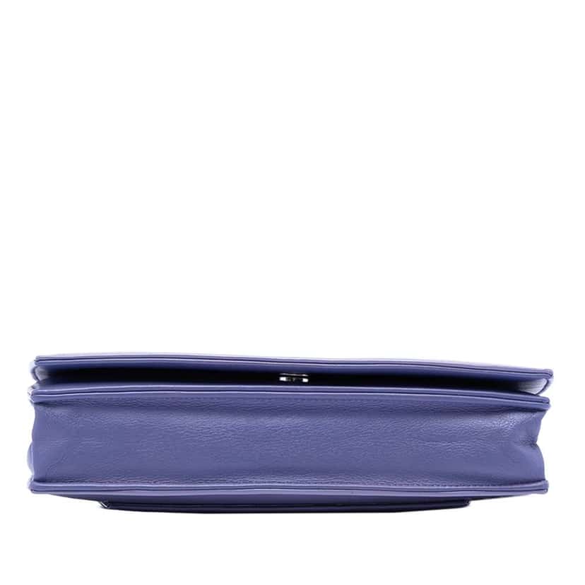 Chanel CC Patent Wallet On Chain Purple Leather Good condition - Inside View