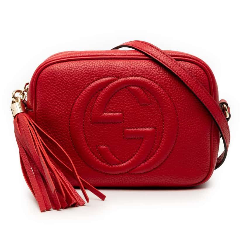 Gucci Leather Soho Disco Crossbody Red Leather Good condition - Front View