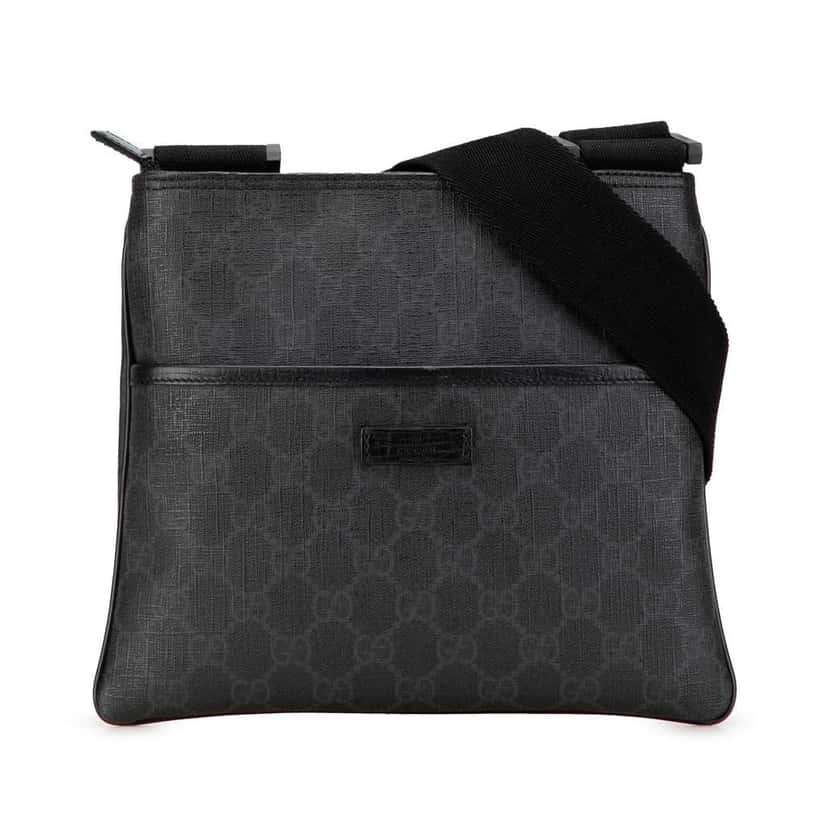 Gucci GG Supreme Crossbody Black Canvas Good condition - Front View