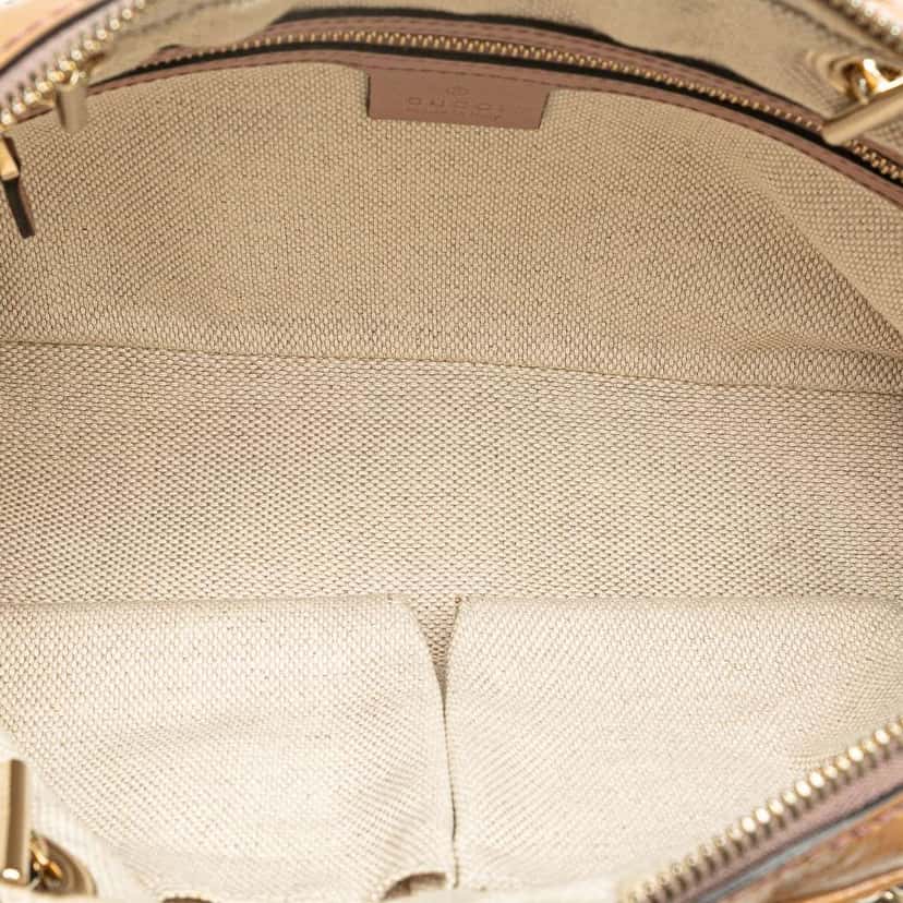 Gucci Patent Soho Chain Shoulder Bag Brown Leather Good condition - Model View