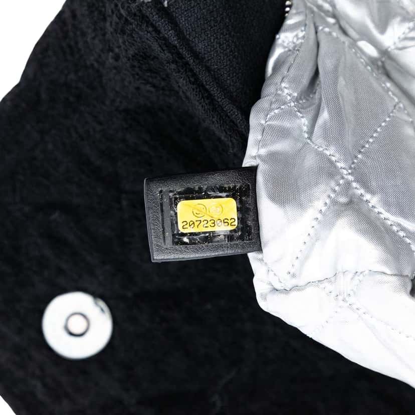 Chanel CC Quilted Terry Cloth Flap Black Cotton Good condition - Box View