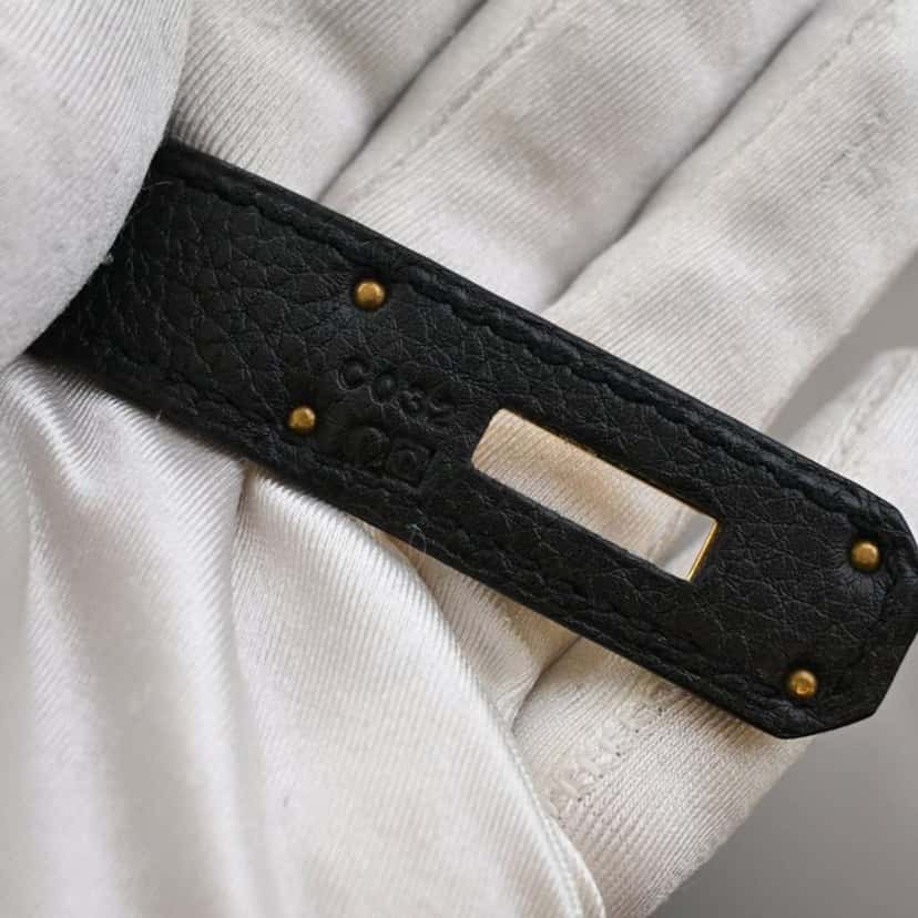 Hermès Togo Kelly II Retourne 35 Black Leather Good condition - Box View