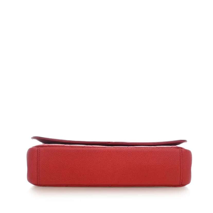 Chanel Medium Caviar CC Filigree Flap Red Leather Good condition - Box View