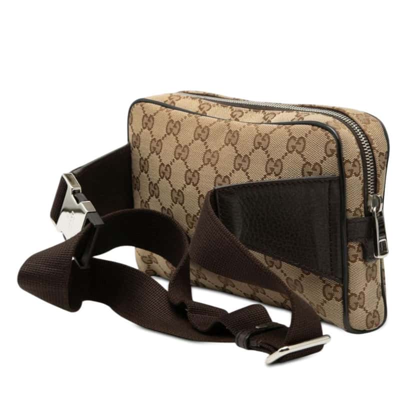 Gucci GG Canvas Belt Bag Beige Canvas Good condition - Back View