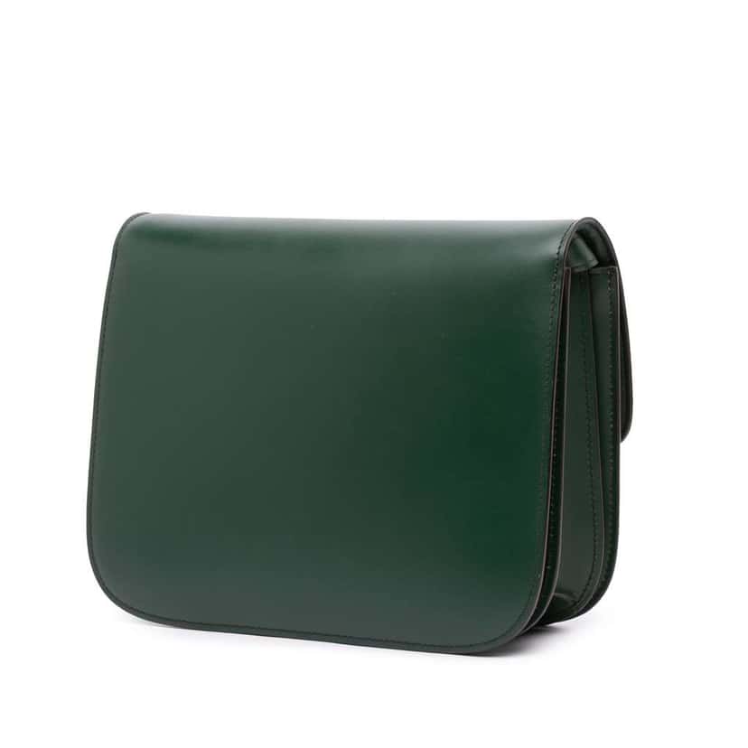 Celine Medium Calfskin Classic Box Green Leather Good condition - Back View