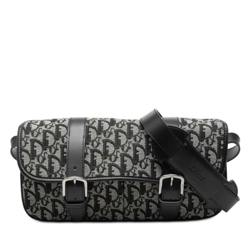 Dior Diorissimo Trotter Canvas Crossbody Black Canvas Good condition - Front View