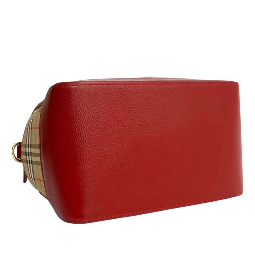 Burberry Haymarket Check Canvas Satchel Beige Canvas Good condition - Inside View