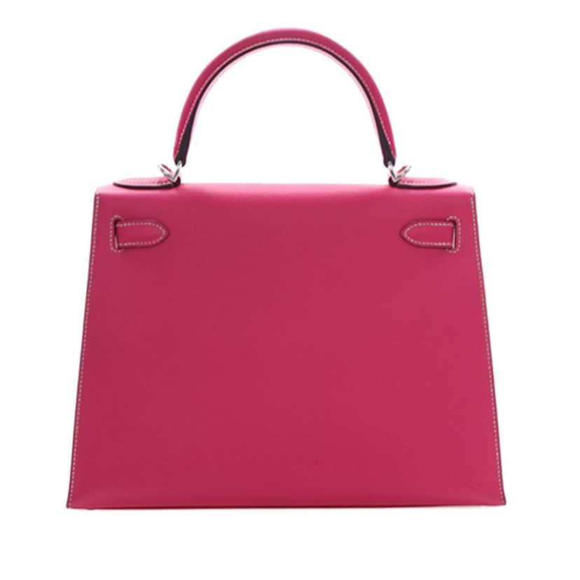 Hermès Epsom Candy Kelly II Sellier 28 Pink Leather Good condition - Back View